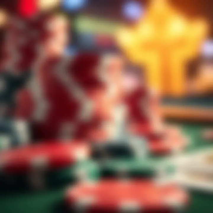 Unlocking Value with Promo Codes Close-up of casino chips and promotional codes