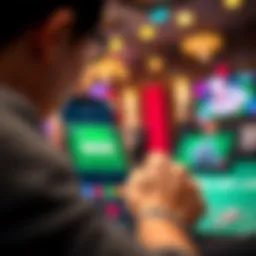 User engaging with Sports Betting AG app interface