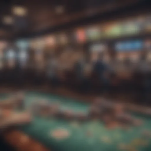 Views of a bustling sports betting venue in Connecticut