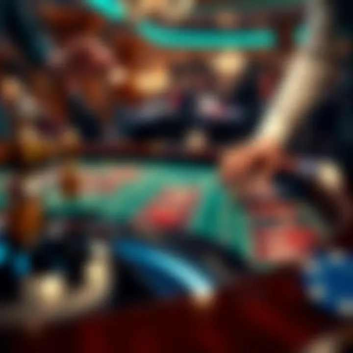 Close-up of a player placing bets on a stake roulette table