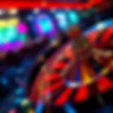 A detailed view of a stake roulette wheel with vibrant colors