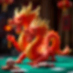 A vibrant representation of the Triple Fortune Dragon symbolizing luck and strategy