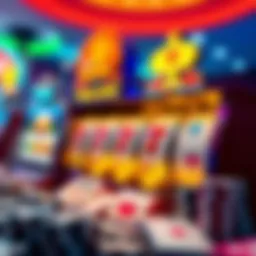 A vibrant graphic showcasing popular slot game icons