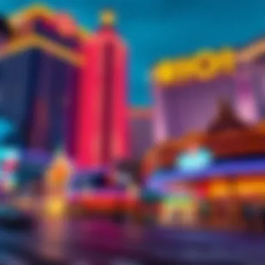 Vibrant nightlife scene outside the Rio, reflecting the energy of Las Vegas