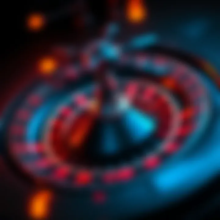 An intricate design of a roulette wheel showcasing its mechanics