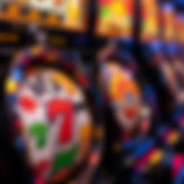 Close-up of spinning reels showcasing game symbols