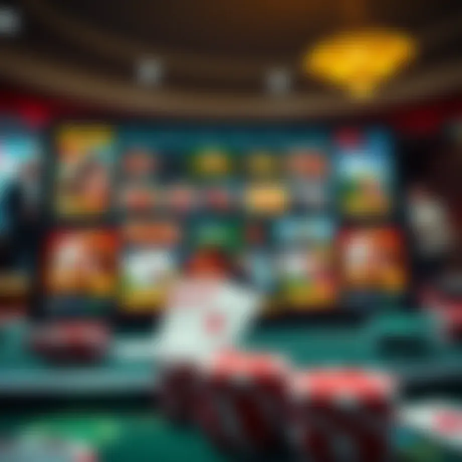 Dynamic online gaming interface showcasing diverse casino games