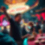 Celebration of a significant win at a Las Vegas casino
