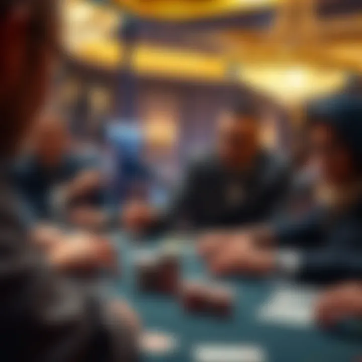 Dramatic moment during a high-stakes poker game