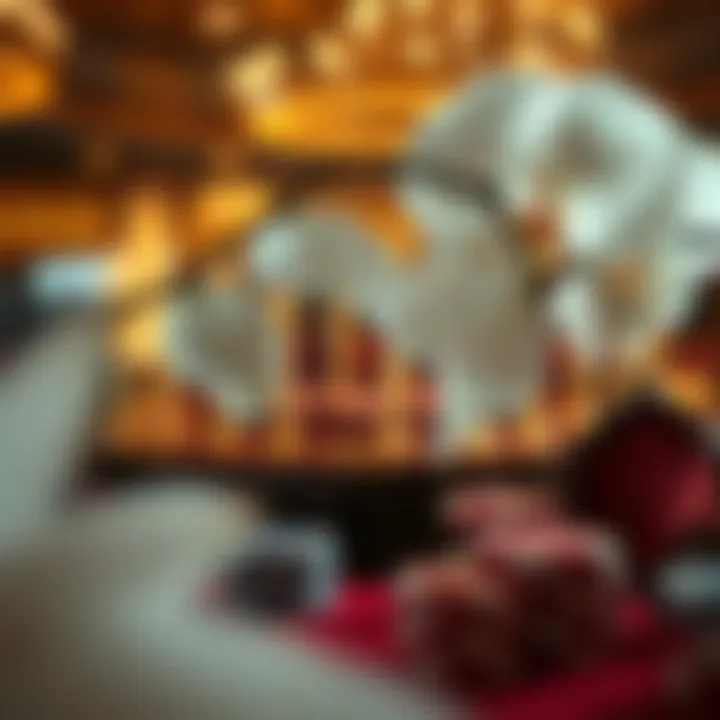 A detailed view of the thematic elements within the White Orchid game