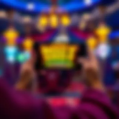 A user enjoying a thrilling gaming experience with the Hot Shot Casino app on a mobile device