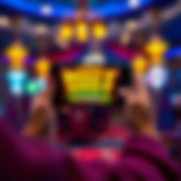 A user enjoying a thrilling gaming experience with the Hot Shot Casino app on a mobile device