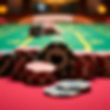 Betting Strategies in Tiger Casino Game An elegant arrangement of game chips symbolizing different betting strategies.