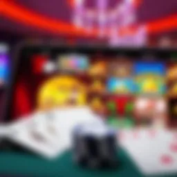 A digital representation of a New Jersey online casino interface showcasing various games.