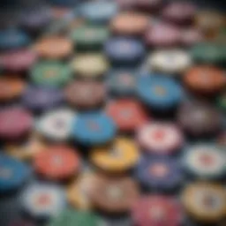 A collection of Brybelly poker chips showcasing various colors and designs