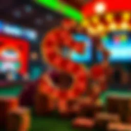 Dollar sign with casino elements