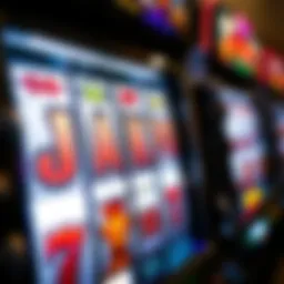 Close-up view of a slot machine display showing jackpot win