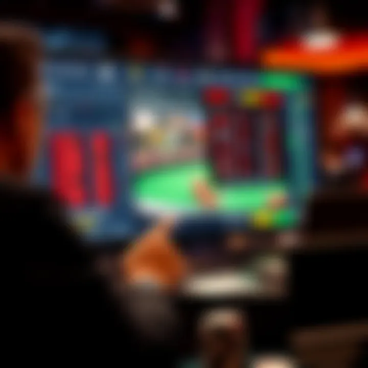 User engaging with live betting interface