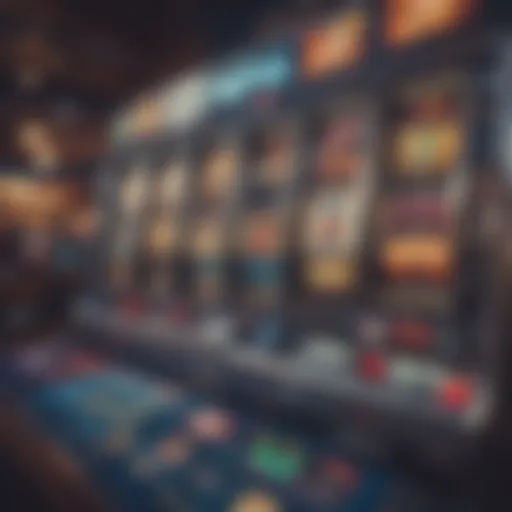 A digital representation of slot machines with PayPal logo