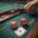 Craps table layout highlighting the pass line