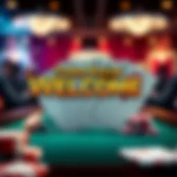 Illustration depicting various poker welcome bonuses