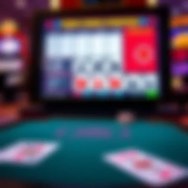 A detailed breakdown of video poker strategies displayed on a screen.