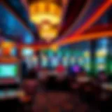 Vibrant Gaming Atmosphere at WildTornado Casino Interior view of WildTornado Casino showcasing the vibrant gaming atmosphere