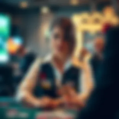 Showcasing the skills of a World Poker Tour hostess